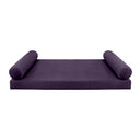Model V5 - Velvet Indoor Daybed Mattress Bolster Pillow |COVERS ONLY|