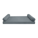 Model V5 - Velvet Indoor Daybed Mattress Bolster Pillow |COVERS ONLY|