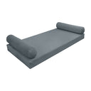 Model V5 - Velvet Indoor Daybed Mattress Bolster Pillow |COVERS ONLY|