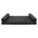 Model V5 - Velvet Indoor Daybed Mattress Bolster Pillow |COVERS ONLY|