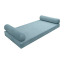 Model V5 - Velvet Indoor Daybed Mattress Bolster Pillow |COVERS ONLY|