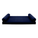 Model V5 - Velvet Indoor Daybed Mattress Bolster Pillow |COVERS ONLY|
