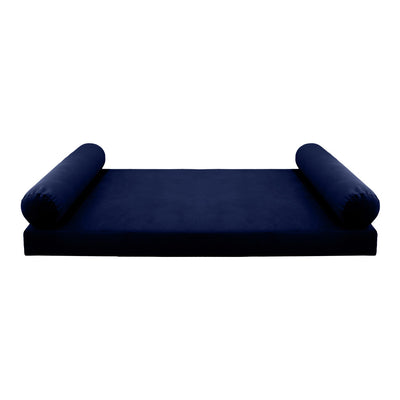 Model V5 - Velvet Indoor Daybed Mattress Bolster Pillows and Covers |Complete Set|