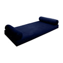 Model V5 - Velvet Indoor Daybed Mattress Bolster Pillow |COVERS ONLY|