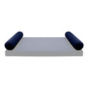 Model V5 - Velvet Indoor Daybed Bolster Pillow Cushion |COVERS ONLY|