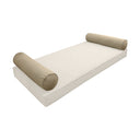 Model V5 - Velvet Indoor Daybed Bolster Pillow Cushion |COVERS ONLY|