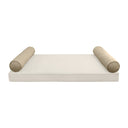 Model V5 - Velvet Indoor Daybed Bolster Pillow Cushion |COVERS ONLY|