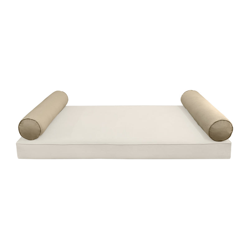 Model V5 - Velvet Indoor Daybed Bolster Pillow Cushion |COVERS ONLY|
