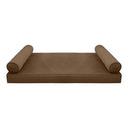 Model V5 - Velvet Indoor Daybed Mattress Bolster Pillows and Covers |Complete Set|