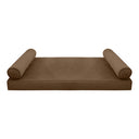 Model V5 - Velvet Indoor Daybed Mattress Bolster Pillow |COVERS ONLY|
