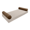 Model V5 - Velvet Indoor Daybed Bolster Pillow Cushion |COVERS ONLY|