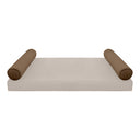 Model V5 - Velvet Indoor Daybed Bolster Pillow Cushion |COVERS ONLY|