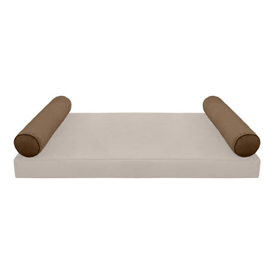 Model V5 - Velvet Indoor Daybed Bolster Pillow Cushion |COVERS ONLY|