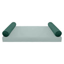 Model V5 - Velvet Indoor Daybed Bolster Pillow Cushion |COVERS ONLY|