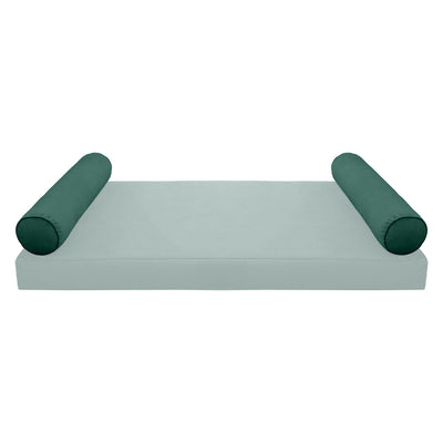Model V5 - Velvet Indoor Daybed Bolster Pillow Cushion |COVERS ONLY|