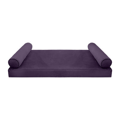 Model V5 - Velvet Indoor Daybed Mattress Bolster Pillows and Covers |Complete Set|