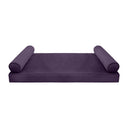Model V5 - Velvet Indoor Daybed Mattress Bolster Pillow |COVERS ONLY|