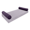 Model V5 - Velvet Indoor Daybed Bolster Pillow Cushion |COVERS ONLY|
