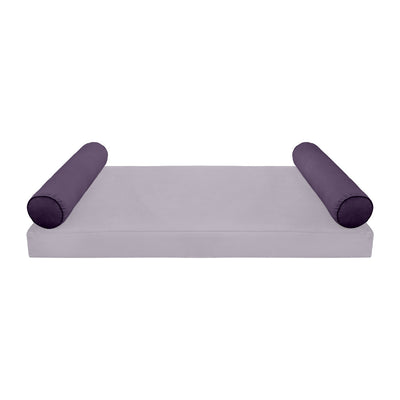 Model V5 - Velvet Indoor Daybed Bolster Pillow Cushion |COVERS ONLY|
