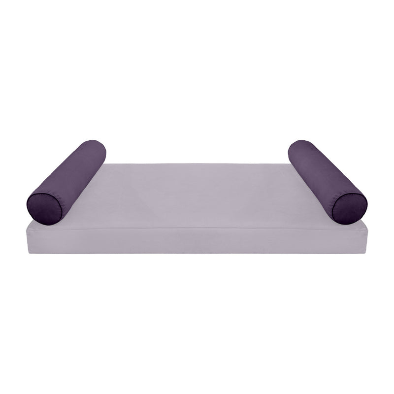 Model V5 - Velvet Indoor Daybed Bolster Pillow Cushion |COVERS ONLY|