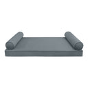Model V5 - Velvet Indoor Daybed Mattress Bolster Pillow |COVERS ONLY|
