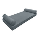 Model V5 - Velvet Indoor Daybed Mattress Bolster Pillow |COVERS ONLY|