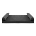 Model V5 - Velvet Indoor Daybed Mattress Bolster Pillow |COVERS ONLY|