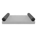 Model V5 - Velvet Indoor Daybed Bolster Pillow Cushion |COVERS ONLY|