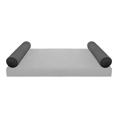 Model V5 - Velvet Indoor Daybed Bolster Pillow Cushion |COVERS ONLY|