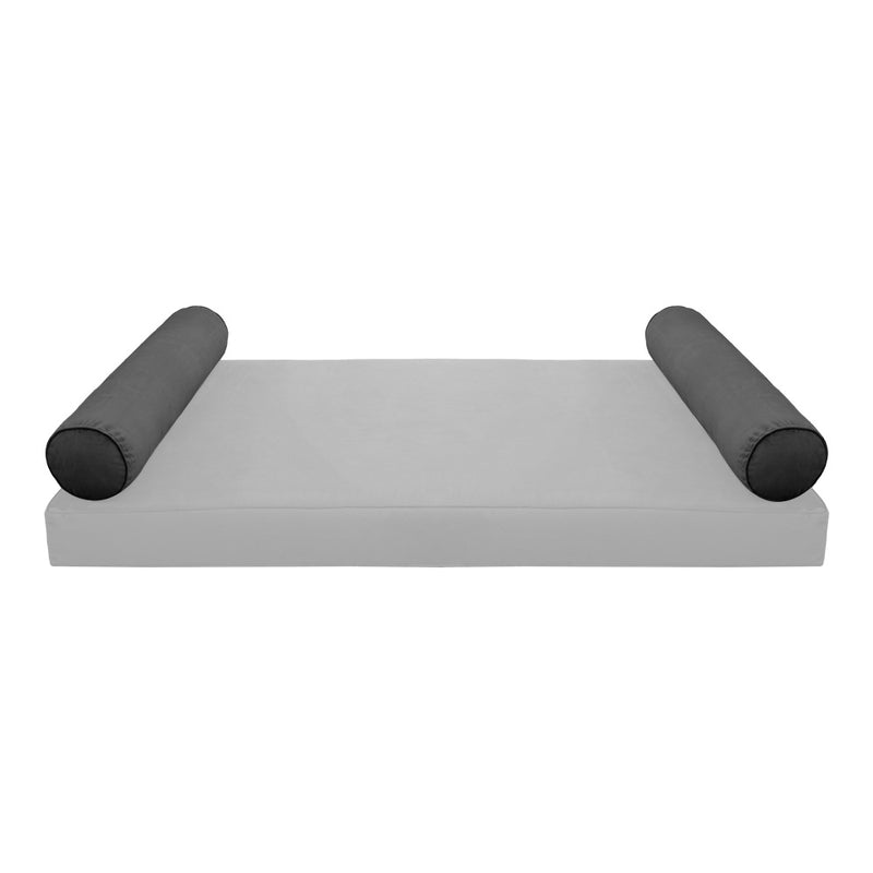 Model V5 - Velvet Indoor Daybed Bolster Pillow Cushion |COVERS ONLY|