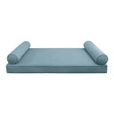 Model V5 - Velvet Indoor Daybed Mattress Bolster Pillow |COVERS ONLY|