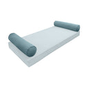 Model V5 - Velvet Indoor Daybed Bolster Pillow Cushion |COVERS ONLY|