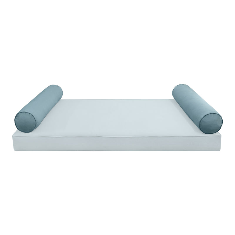 Model V5 - Velvet Indoor Daybed Bolster Pillow Cushion |COVERS ONLY|