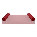 Model V5 - Velvet Indoor Daybed Bolster Pillow Cushion |COVERS ONLY|