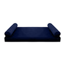 Model V5 - Velvet Indoor Daybed Mattress Bolster Pillows and Covers |Complete Set|