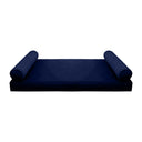 Model V5 - Velvet Indoor Daybed Mattress Bolster Pillow |COVERS ONLY|