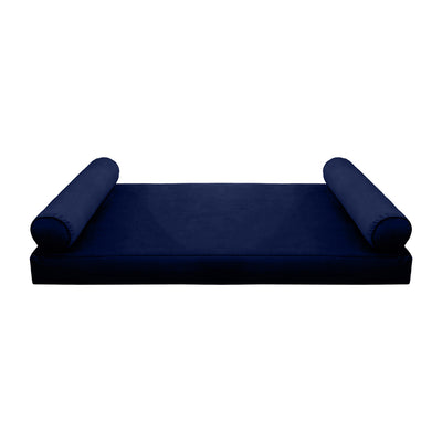 Model V5 - Velvet Indoor Daybed Mattress Bolster Pillows and Covers |Complete Set|