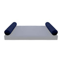 Model V5 - Velvet Indoor Daybed Bolster Pillow Cushion |COVERS ONLY|