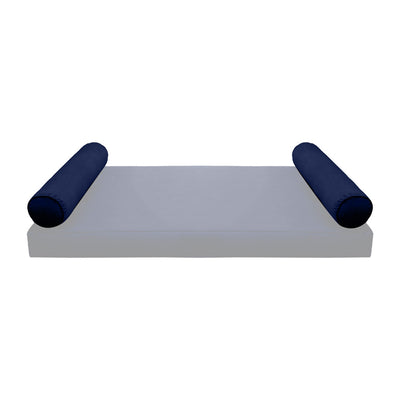 Model V5 - Velvet Indoor Daybed Bolster Pillow Cushion |COVERS ONLY|