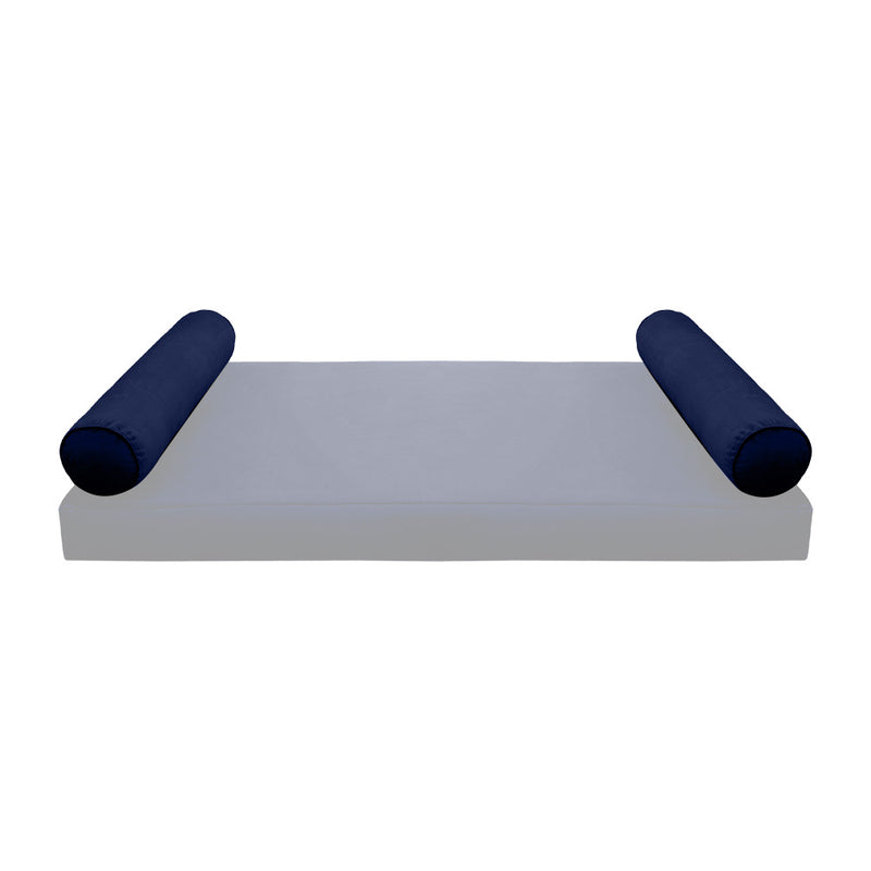 Model V5 - Velvet Indoor Daybed Bolster Pillow Cushion |COVERS ONLY|