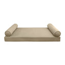 Model V5 - Velvet Indoor Daybed Mattress Bolster Pillow |COVERS ONLY|