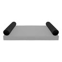 Model V5 - Velvet Indoor Daybed Bolster Pillow Cushion |COVERS ONLY|