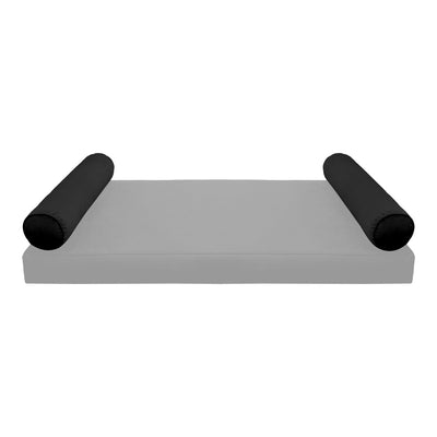 Model V5 - Velvet Indoor Daybed Bolster Pillow Cushion |COVERS ONLY|