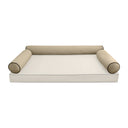 Model V6 - Velvet Indoor Daybed Bolster Pillow Cushion |COVERS ONLY|