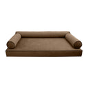 Model V6 - Velvet Indoor Daybed Mattress Bolster Pillows and Covers |Complete Set|