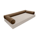 Model V6 - Velvet Indoor Daybed Bolster Pillow Cushion |COVERS ONLY|