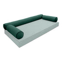 Model V6 - Velvet Indoor Daybed Bolster Pillow Cushion |COVERS ONLY|