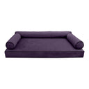 Model V6 - Velvet Indoor Daybed Mattress Bolster Pillows and Covers |Complete Set|