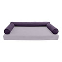 Model V6 - Velvet Indoor Daybed Bolster Pillow Cushion |COVERS ONLY|