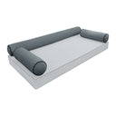 Model V6 - Velvet Indoor Daybed Bolster Pillow Cushion |COVERS ONLY|